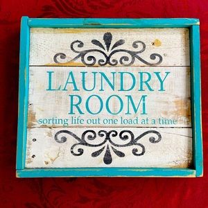 Hand made sign for your laundry room. Made from reclaimed wood. Ready to hang.